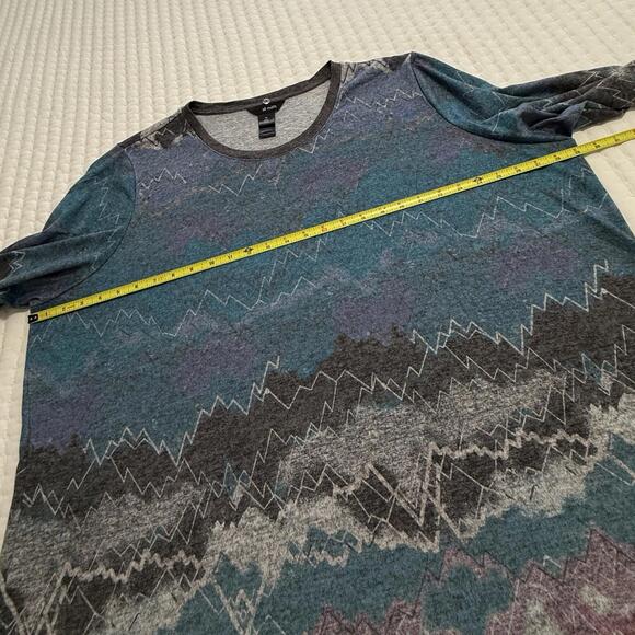 Ali Miles Wearable Art Blue Gray Pink Cozy Knit Shirt Top Sz 3X Women’s - Picture 4 of 12